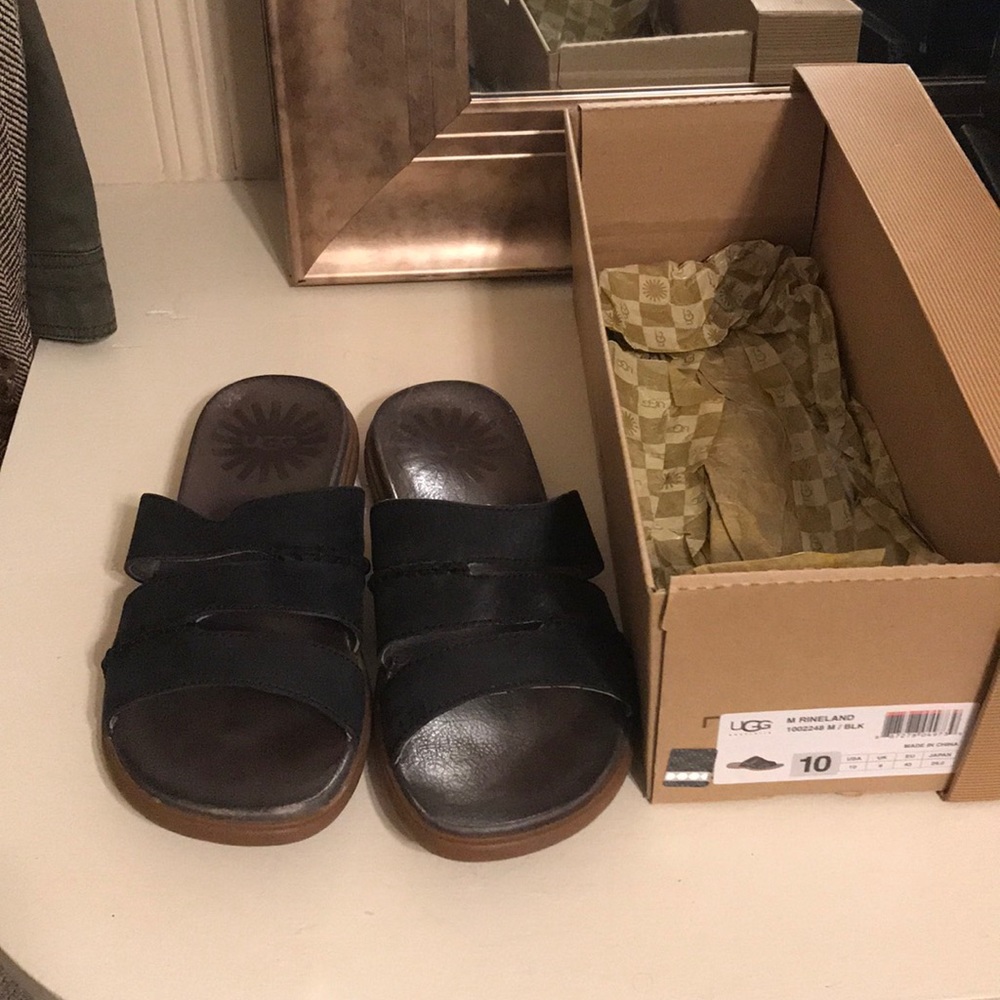 UGG Men’s Sandals Black. Excellent Condition. 10
